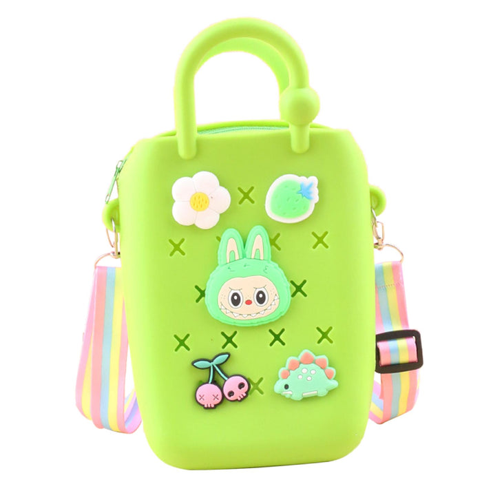 Crofta DIY Beach Hole Bag Tote Bag Trendy Handbag for Women for Party Street Travel green