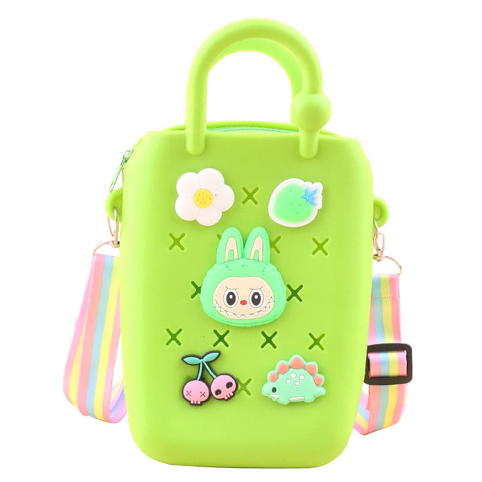 Crofta DIY Beach Hole Bag Tote Bag Trendy Handbag for Women for Party Street Travel green