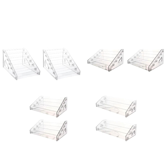 2 Pieces Acrylic Nail Polish Display Rack Countertop Acrylic Lipstick Holder 7 Tier