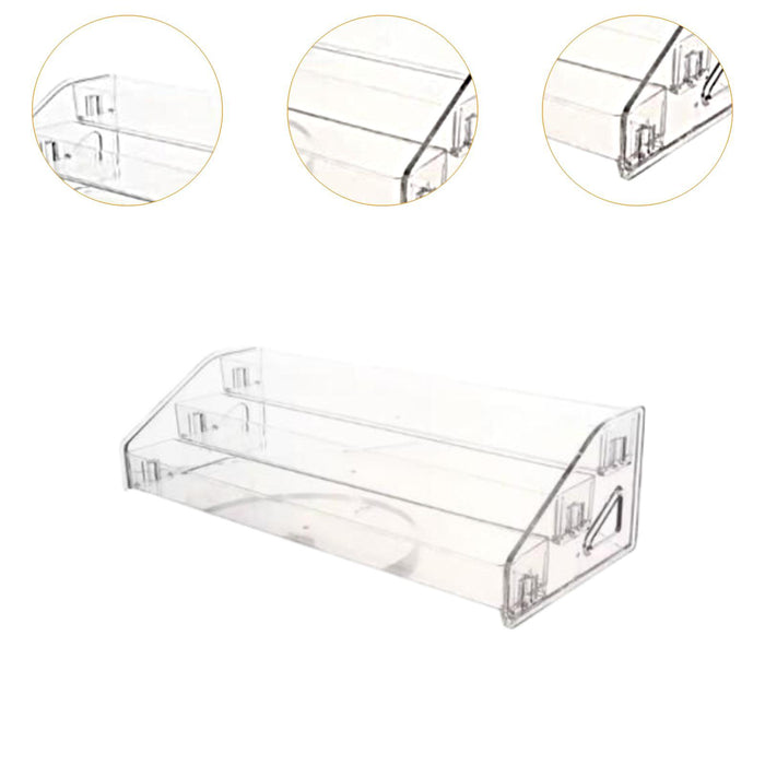 2 Pieces Acrylic Nail Polish Display Rack Countertop Acrylic Lipstick Holder 3 Tier