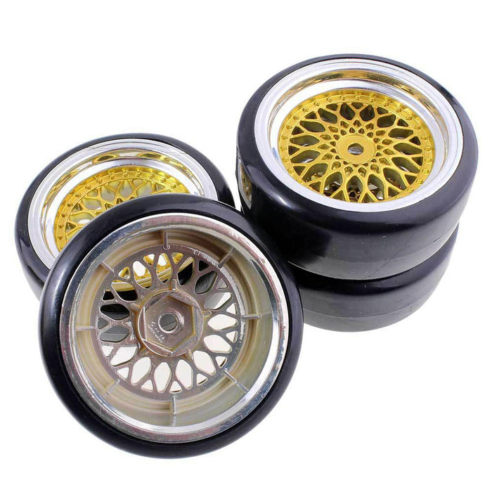 1/10 Drifting Wheels Tires Set Parts RC Car Accessories for Repair Flat Running