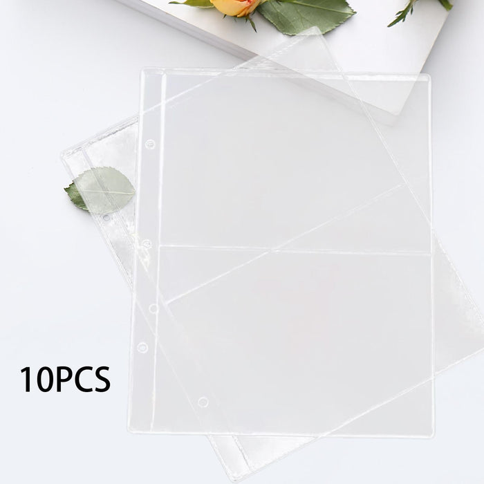 10x Transparent Banknote Holders AntiSlip for Cardstock Business Card Bills