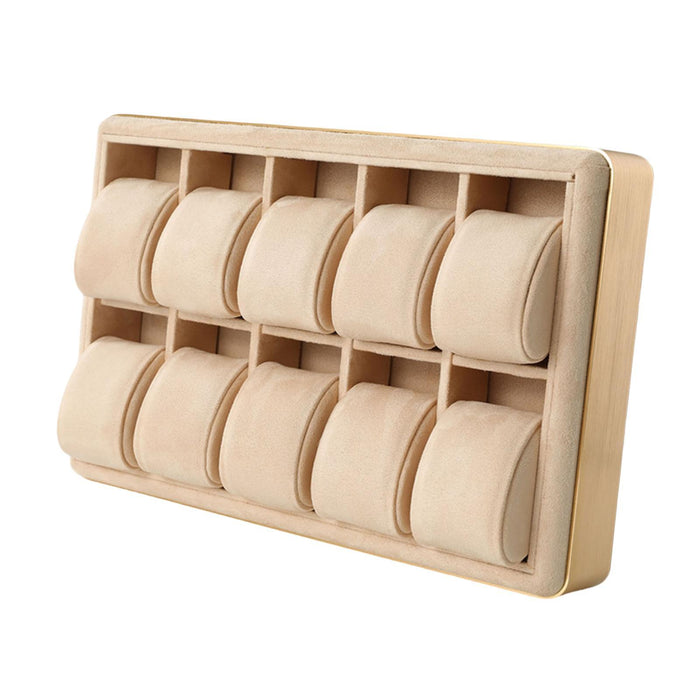 Crofta Watch Display Tray Versatile Watch Drawer Organizer for Office Gift Home Use Khaki