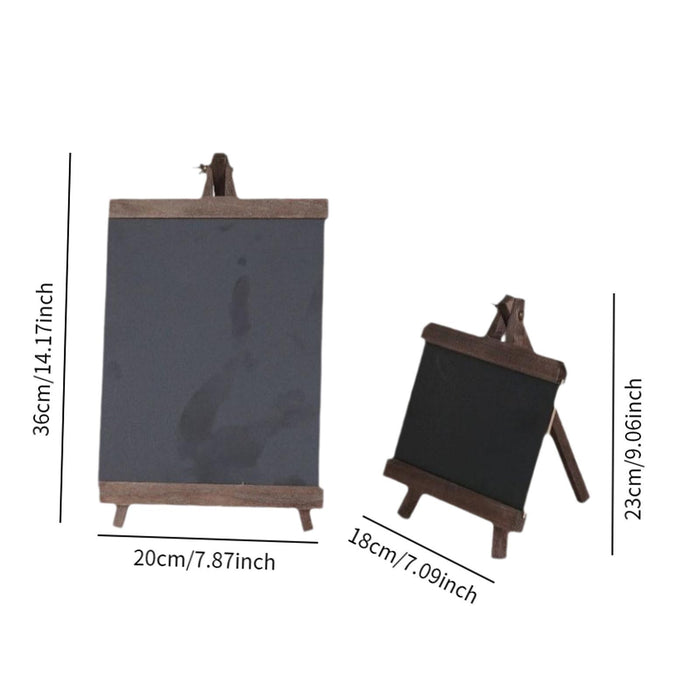 2 Pieces Tabletop Chalkboard Sign Memo Board for Business Countertop Kitchen