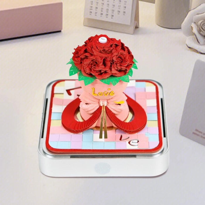 2025 3D Memo Pad Calendar Creative 3D Desk Calendar for Office Home Birthday Red