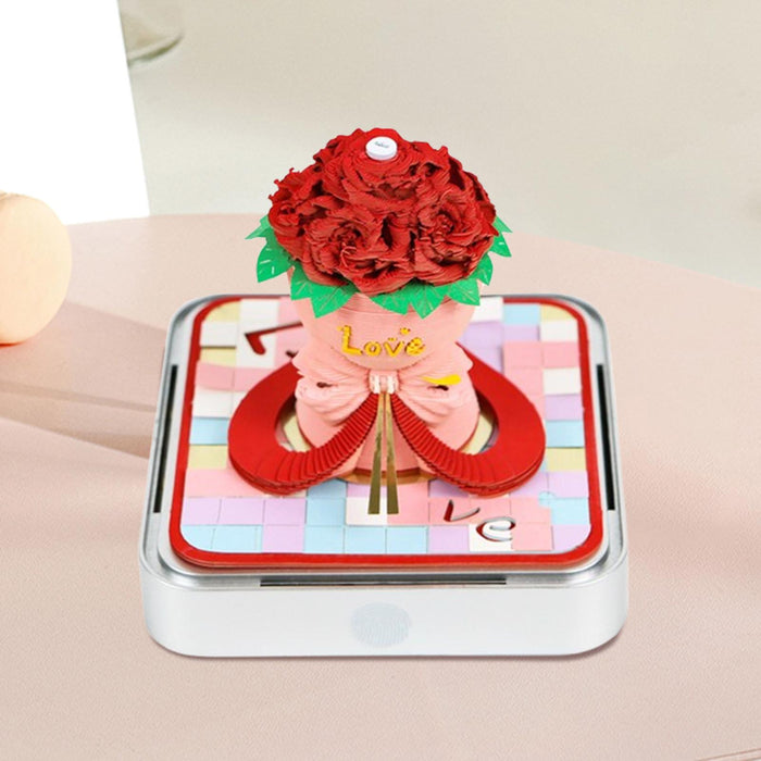 2025 3D Memo Pad Calendar Creative 3D Desk Calendar for Office Home Birthday Red