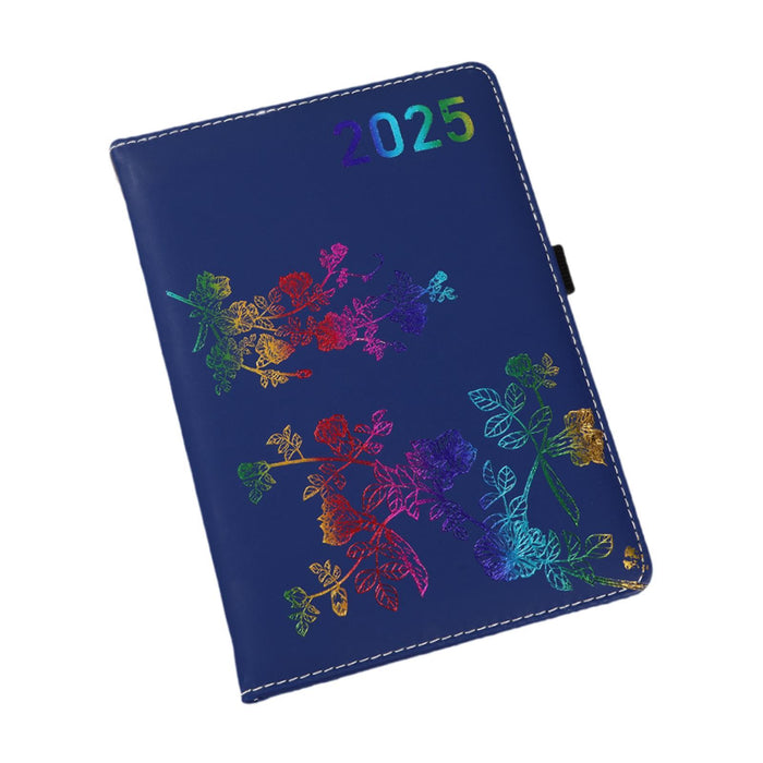 2025 Planner 5.8"x8.3" Business, Office, Home Practical with Hourly Schedule Blue