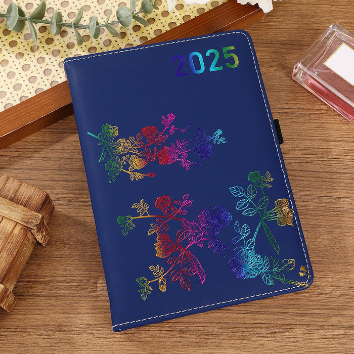 2025 Planner 5.8"x8.3" Business, Office, Home Practical with Hourly Schedule Blue