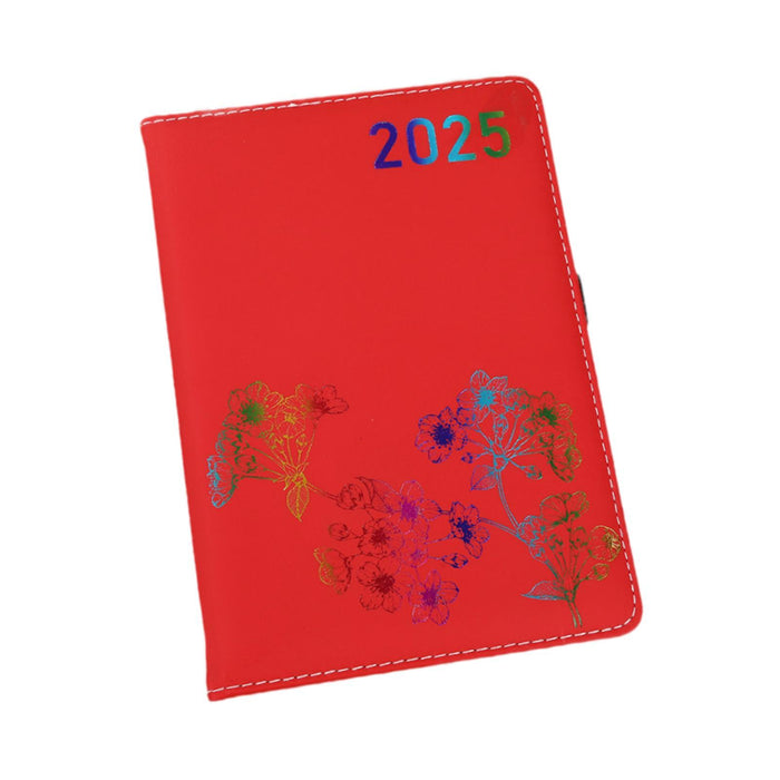 2025 Planner 5.8"x8.3" Business, Office, Home Practical with Hourly Schedule Red