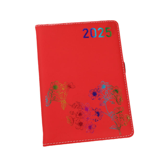 2025 Planner 5.8"x8.3" Business, Office, Home Practical with Hourly Schedule Red