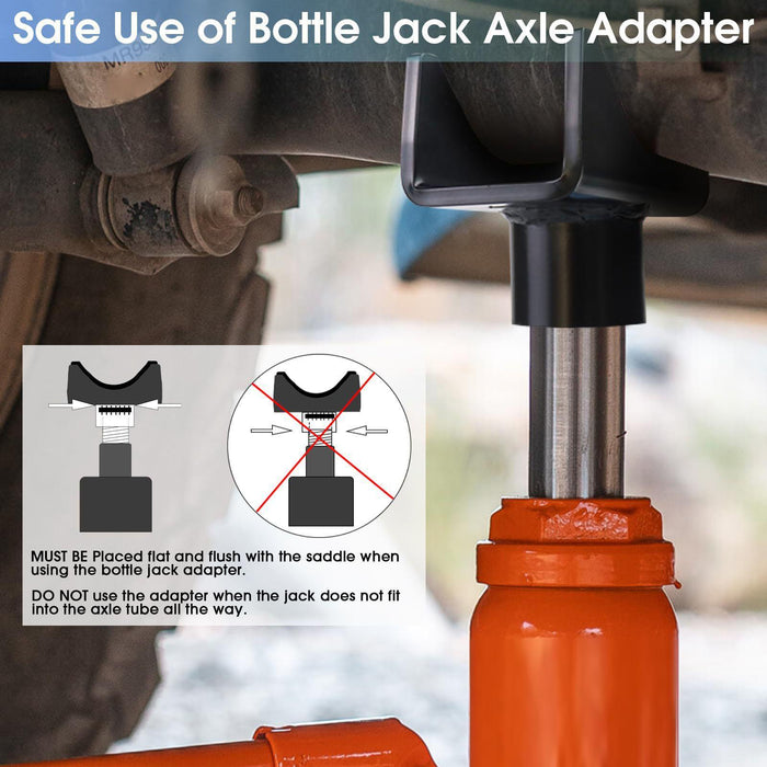 Bottle Jack Axle Adapter Lifting Saddle for 2” Square Axle Tube Garage Ranch