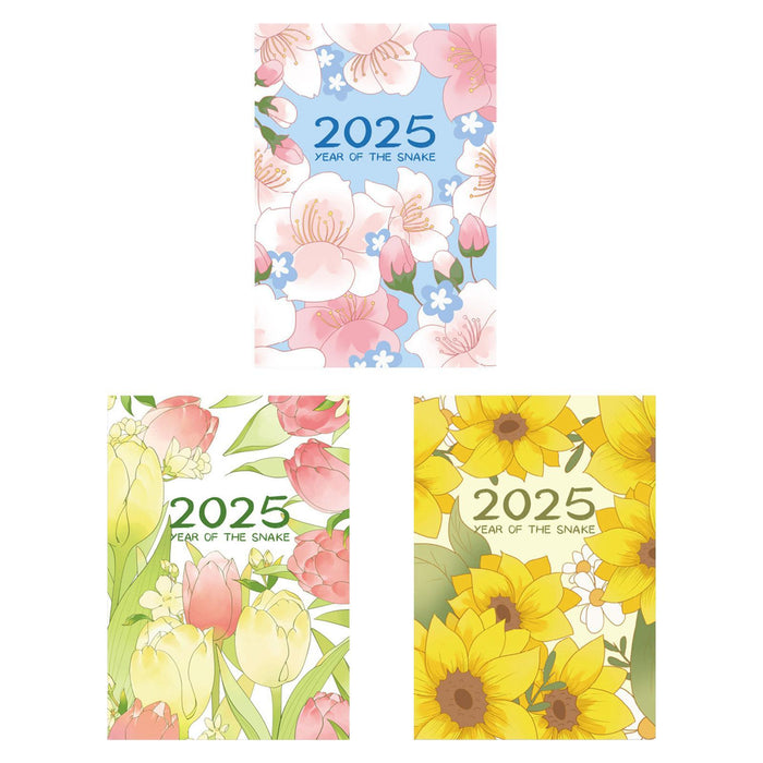 2025 Planner Notebook Gift Year Monthly Daily Planner for School Office Home Cherry Blossom