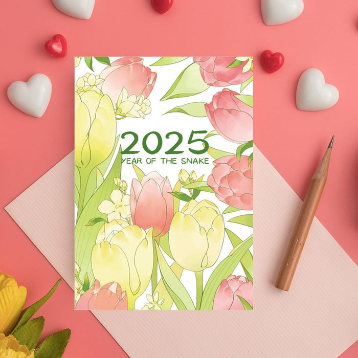 2025 Planner Notebook Gift Year Monthly Daily Planner for School Office Home Tulip