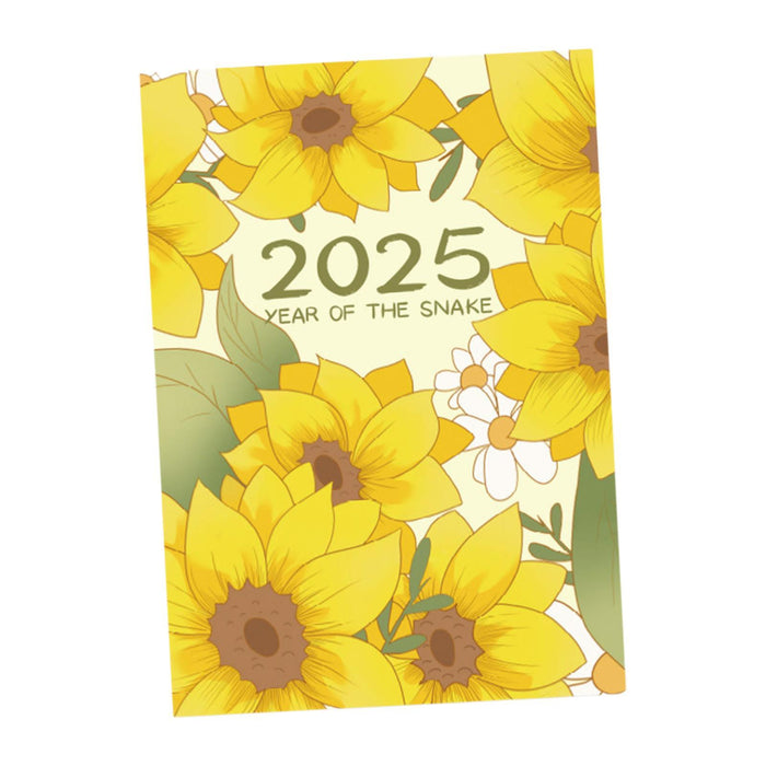 2025 Planner Notebook Gift Year Monthly Daily Planner for School Office Home Sunflower