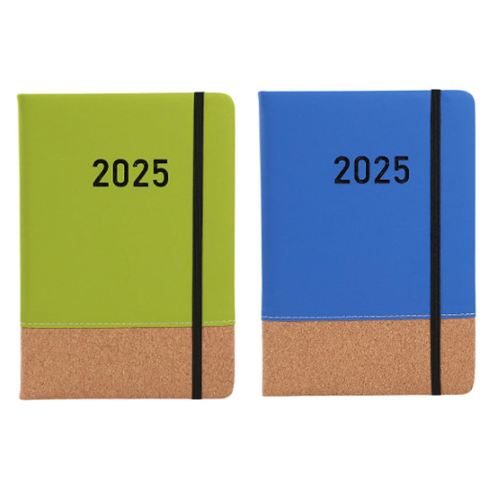 2025 Planner Notebook A5 PU Cover to Do List Notebook for Home Office School Green