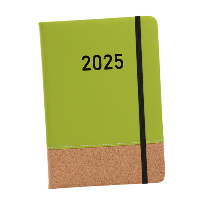 2025 Planner Notebook A5 PU Cover to Do List Notebook for Home Office School Green