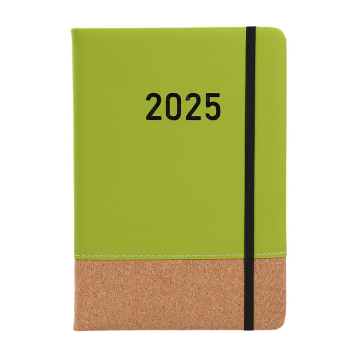 2025 Planner Notebook A5 PU Cover to Do List Notebook for Home Office School Green