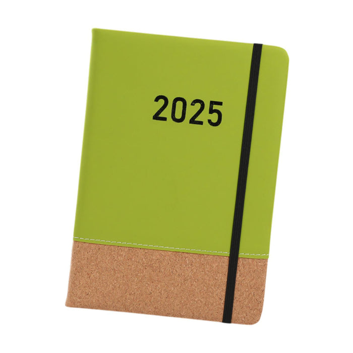 2025 Planner Notebook A5 PU Cover to Do List Notebook for Home Office School Green