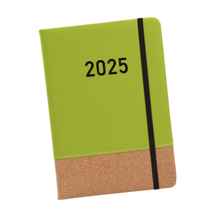 2025 Planner Notebook A5 PU Cover to Do List Notebook for Home Office School Green