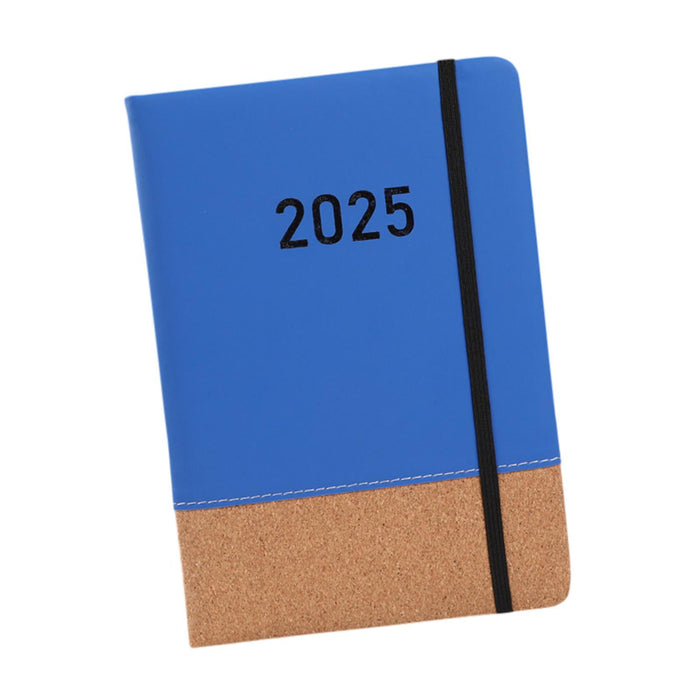 2025 Planner Notebook A5 PU Cover to Do List Notebook for Home Office School Blue