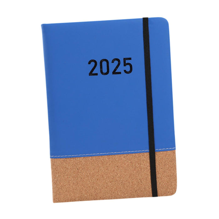 2025 Planner Notebook A5 PU Cover to Do List Notebook for Home Office School Blue