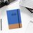 2025 Planner Notebook A5 PU Cover to Do List Notebook for Home Office School Blue