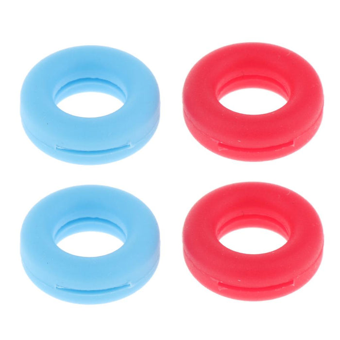 Crofta 2 Pairs Anti Slip Silicone Ear Hooks Holder for Glasses Red Light Blue