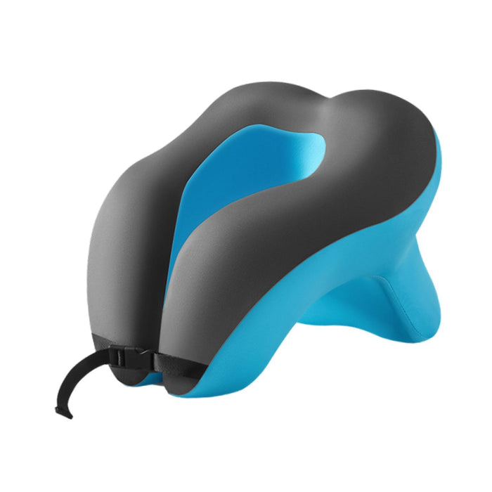 Crofta Head Support Neck Pillow Ergonomic U Shape Pillow for Airplane Home Car blue