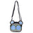 Crofta Yunnan Ethnic Flower Embroidery Ethnic Canvas Women Shoulder Bag Blue