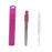 Crofta Reusable Straw Retractable for Drinking Keychain Gifts Long Telescopic Straw violet