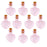 Crofta 10pcs Pink Mini Glass Bottle Vials Bottle Pendant with Cork Stopper -Heart