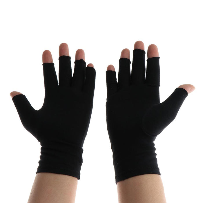 Crofta 1 Pair Men Women Cotton Compression Gloves Hands Arthritis Soreness Relief M