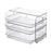 Crofta Food Preparation Plate Multi Layer Food Prep Tray for Home Pantry Restaurant white 3 layer