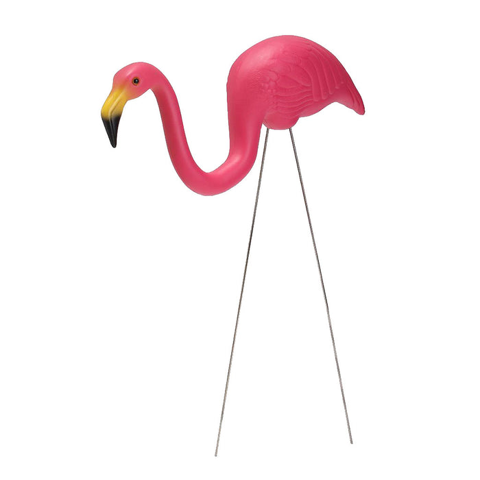 Crofta 2 Piece Looking Up and Down Flamingo Plastic Yard Garden Ornaments Props Pink