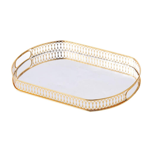 Mirror Serving Tray Modern Mirror Tray Organizer for Trinket Earring Perfume