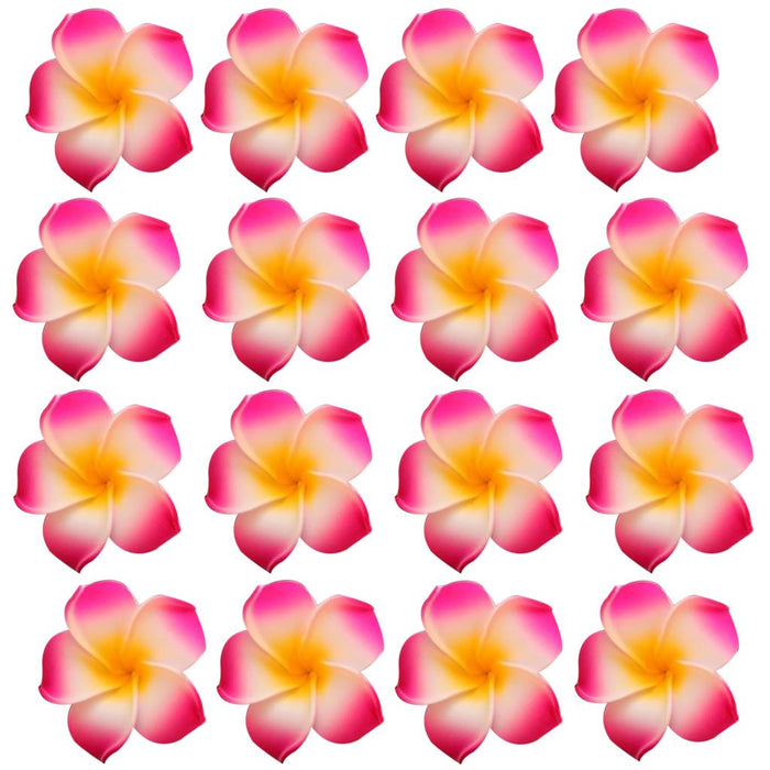 Crofta 100x Wedding Party Hawaiian Frangipani Foam Plumeria Flower Head Rose Red