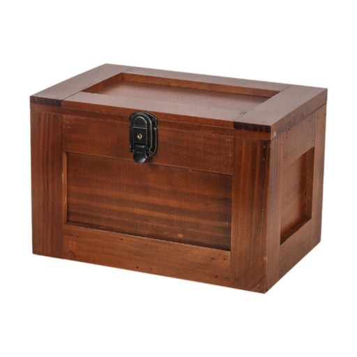 Crofta Vintage Wooden Storage Box Jewelry Box for Art Hobbies Accessories Souvenirs