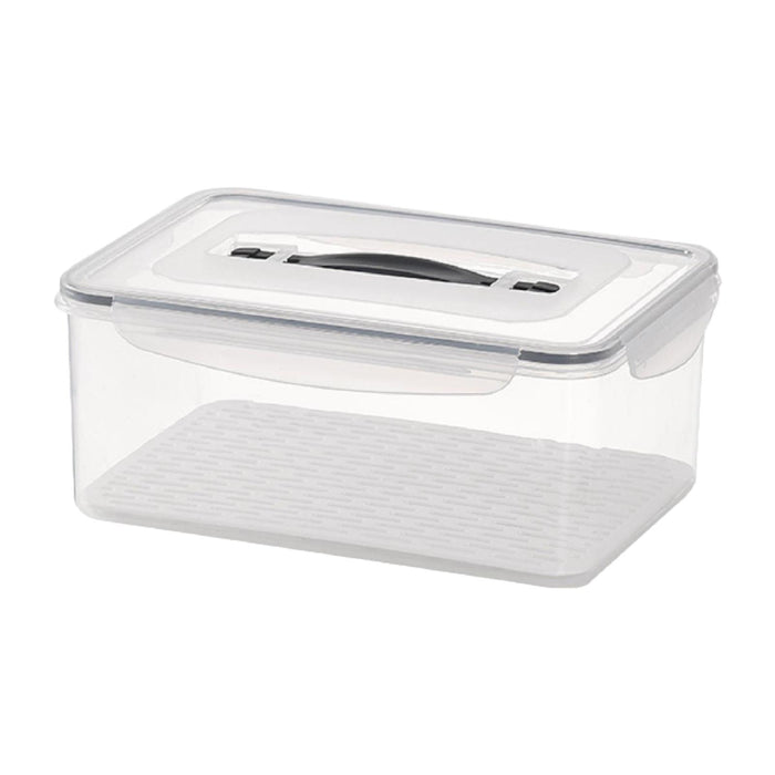 Food Storage Box with Draining Board Portable Sealing for Home Cabinet Bread 4.5L