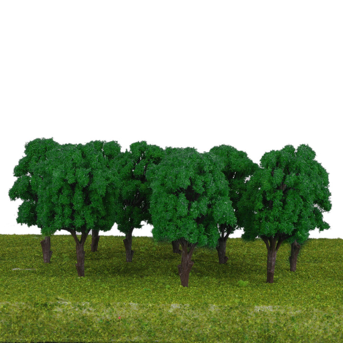 Crofta 10 Pcs Scenery Landscape Train Model Old Trees Scale 1/100 Jade Green