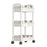 Crofta Mobile Shelf Portable Rolling Cart for Home Organization Farmhouse Apartment 3 Tiers