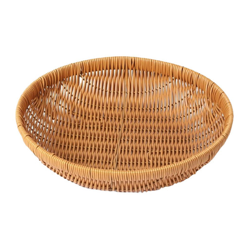 Crofta Handwoven Storage Basket Kitchen Egg Basket for Breakfast Bread Coffee Table L