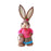 Crofta Woven Rabbit Toy Easter Rabbit Statue Office Photo Prop Straw Bunny Figurine Style J