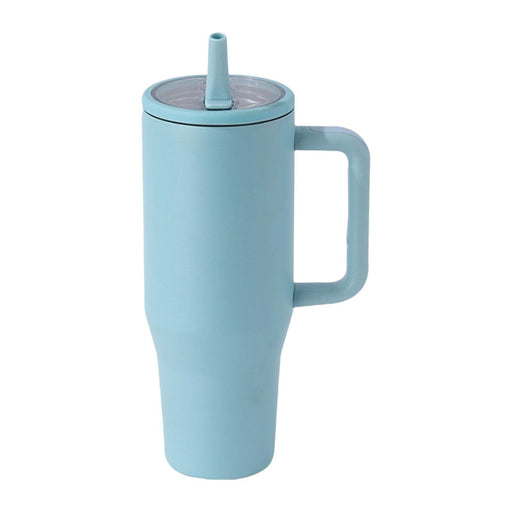 40 oz Tumbler with Handle Coffee Mug for Travel Keeps Hot/Cold Hours Iced Tea Sky blue