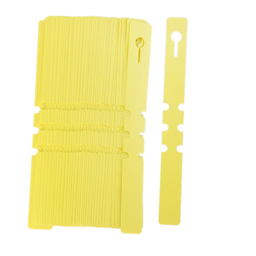 Crofta 100pcs PVC Greenhouse Gardening Plant Stake Hanging Collar Tag Label Yellow