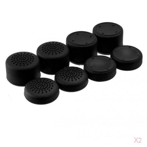 Crofta 8x Thumbstick Caps + 8x Thumb Extender Tall Grips for PS4 Game Controller