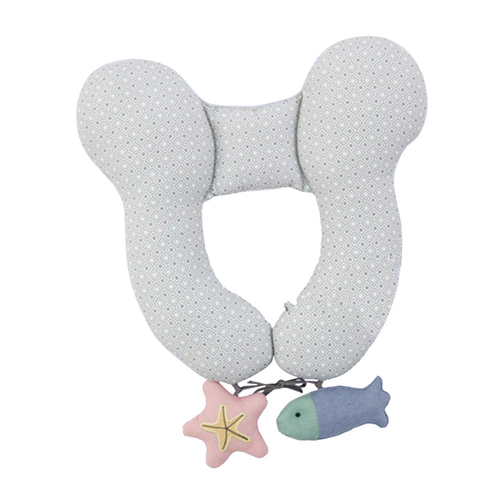 Crofta Baby Neck Support Pillow Cute Cartoon Soft Neck Pillow for Airplane Home Style C