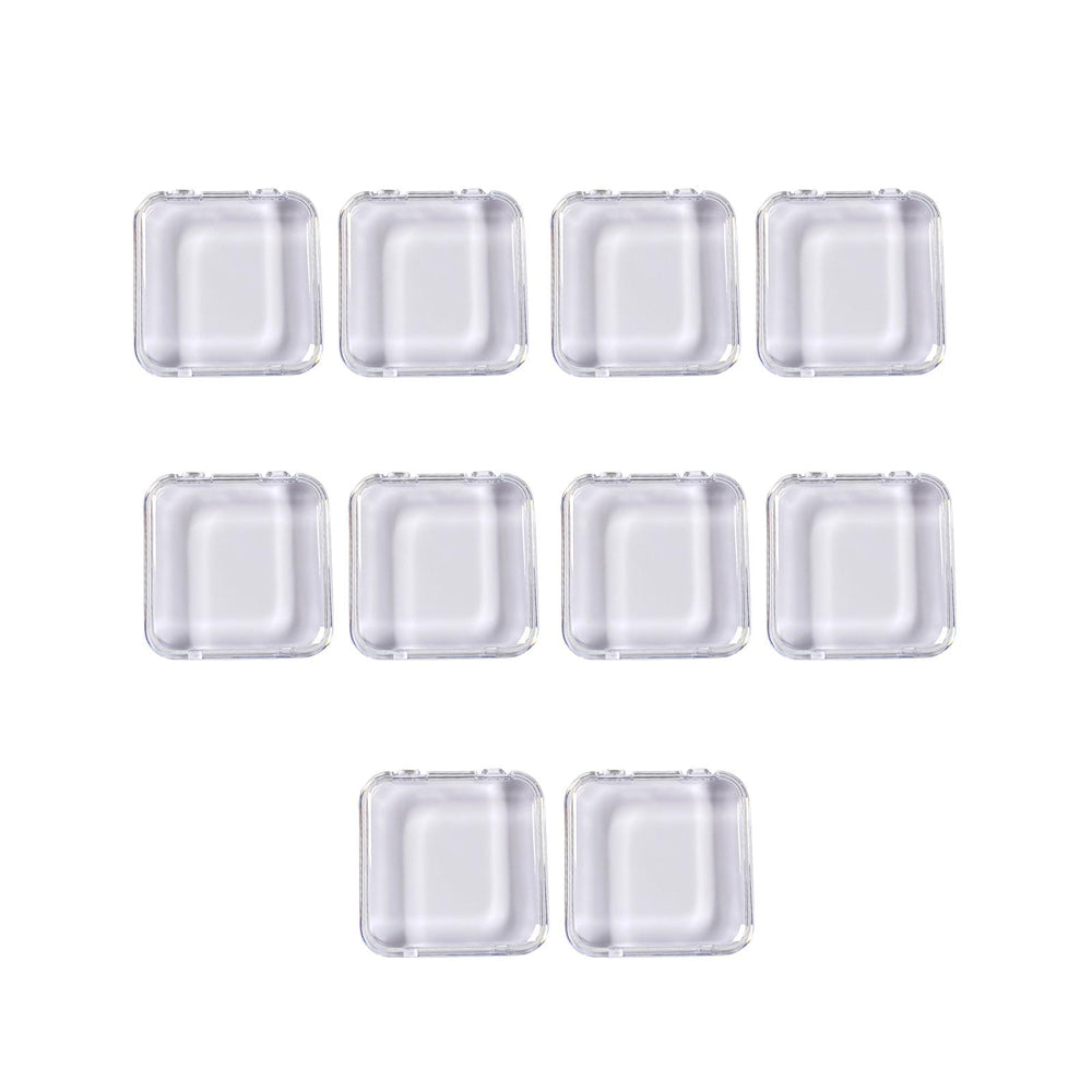 Crofta 10Pcs Press on Nail Storage Boxes Small Nail Packing Box for Nail Salon Home White