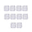 Crofta 10Pcs Press on Nail Storage Boxes Small Nail Packing Box for Nail Salon Home White