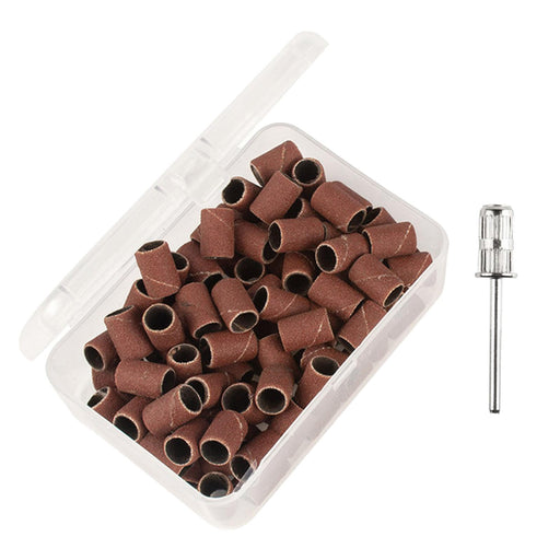 100 x Sanding Bands Files for Nail Drill Mandrel Bits Manicure Women No.180