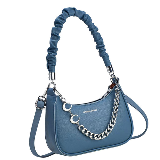 Crofta Underarm Bag for Women Practical Elegant Handbag for Party Street Trips Blue